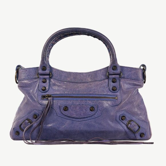Balenciaga First Bleu Lavande Agneau Shoulder Bag - Picture 1 of 12